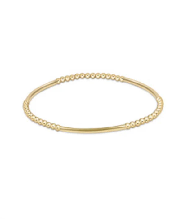 E Newton Bliss Bar Pattern 3mm Bead Gold