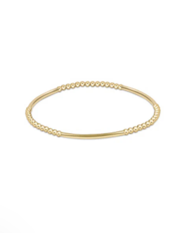 E Newton Bliss BarPattern 2.5 Bead Bracelet Gold