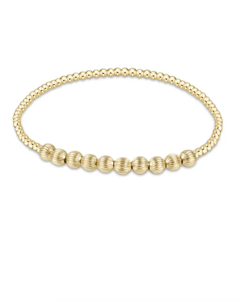 E newton Dignity Beaded Bliss 2mm Bead w 4mm Gold Bead