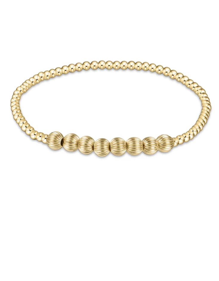 E newton Dignity Beaded Bliss Gold 2.5mm w 5mm