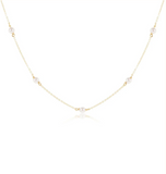 E Newton 15" Choker Simplicity Chain Gold 4mm Pearl