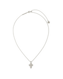 Kendra Scott Pearl Silver Cross Short Pendant Necklace White Pearl