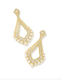 Kendra Scott Krista Gold Statement Earrings White Mix