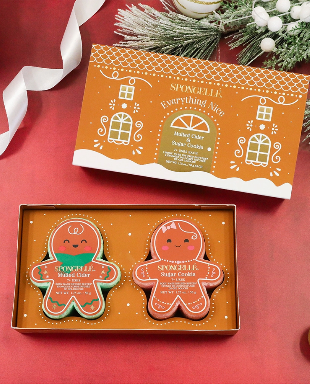Spongelle Everything Nice Gingerbread Holiday Gift Set Christmas Gift