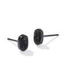 Kendra Scott Mini Ellie Gunmetal Stud Earrings Black Drusy