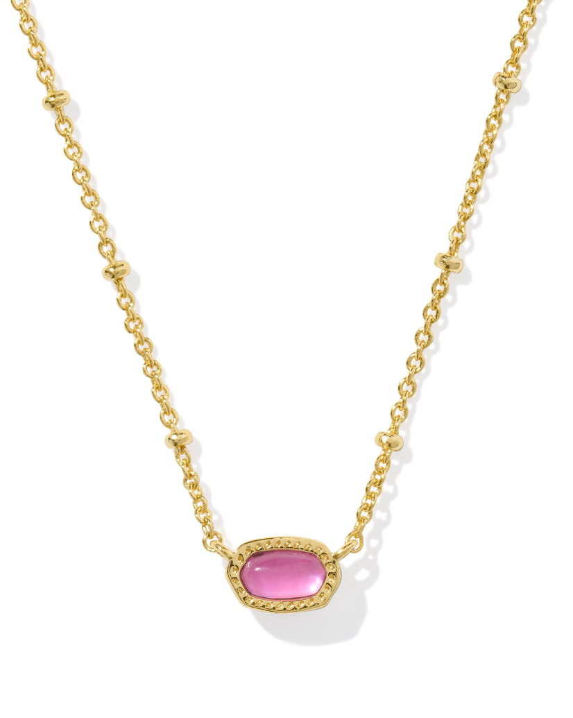 Kendra Scott Mini Elisa Gold Satellite Short Pendant Necklace Azalea Illusion