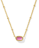 Kendra Scott Mini Elisa Gold Satellite Short Pendant Necklace Azalea Illusion