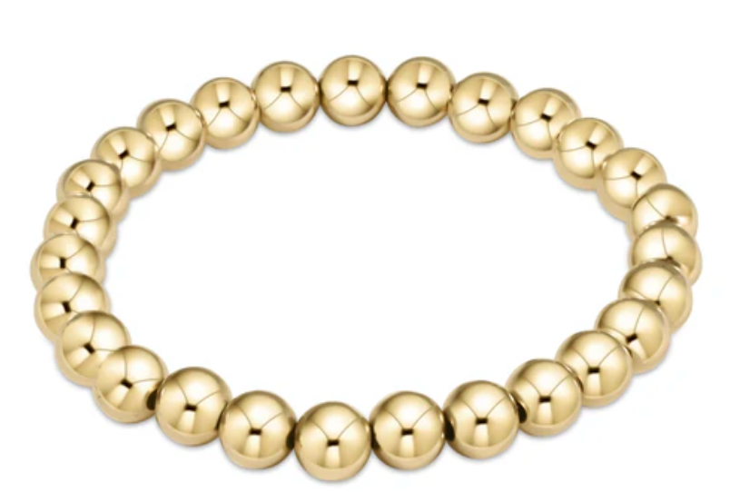 E Newton Extends Classic Gold 7mm Bead Bracelet