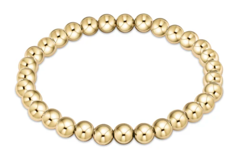 E Newton Extends Classic Gold 6mm Bead Bracelet