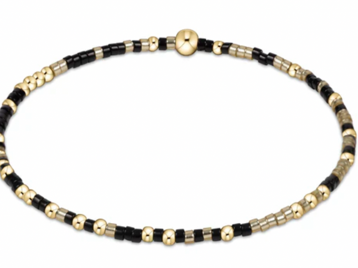 E Newton Hope Unwritten Bracelet- Gold Luster-Onyx
