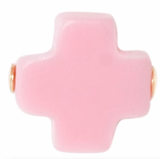 E Newton Signature Cross Stud Pink