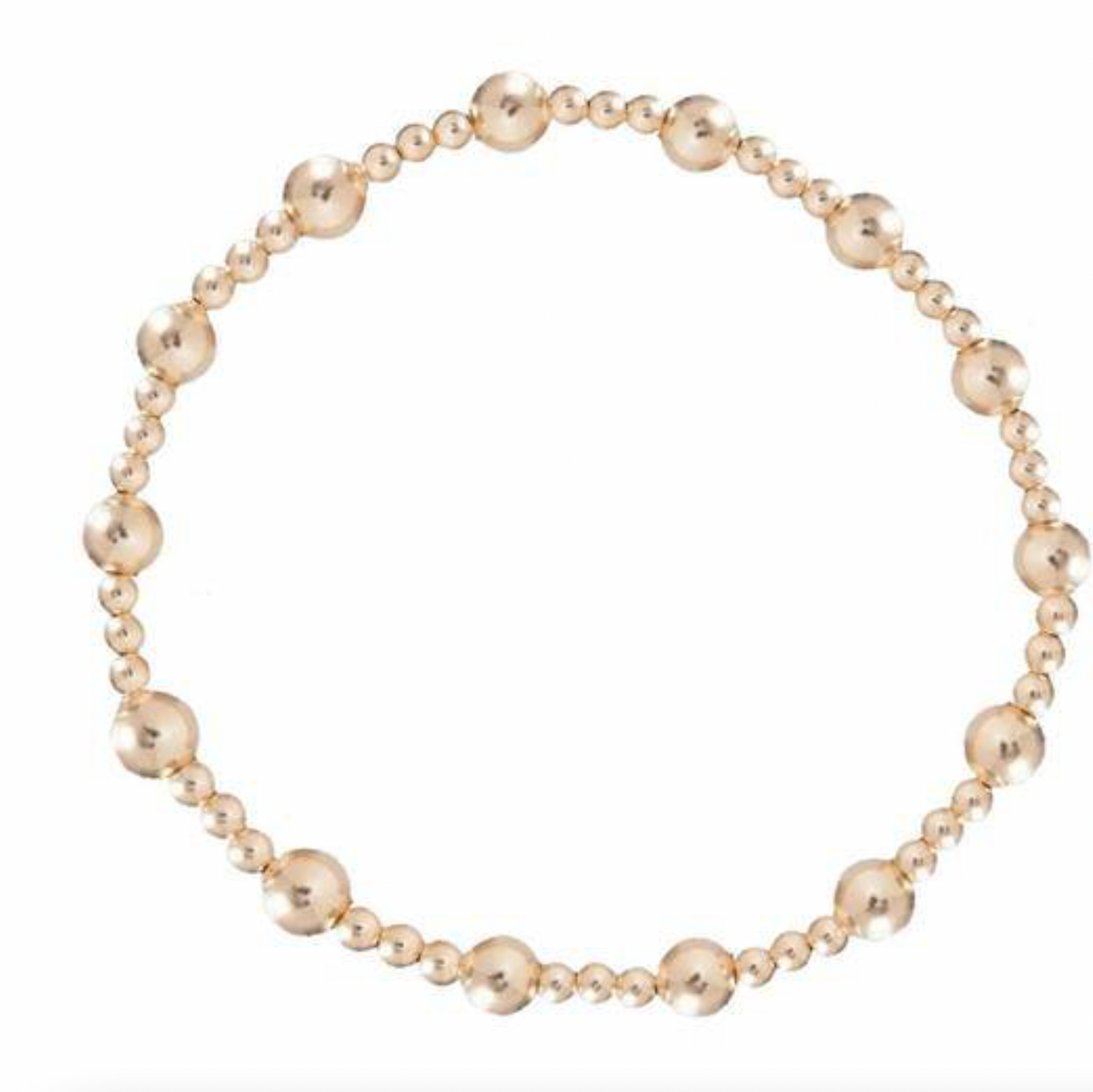E Newton Classic Sincerity Pattern 5mm Bead Bracelet