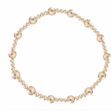 E Newton Classic Sincerity Pattern 5mm Bead Bracelet