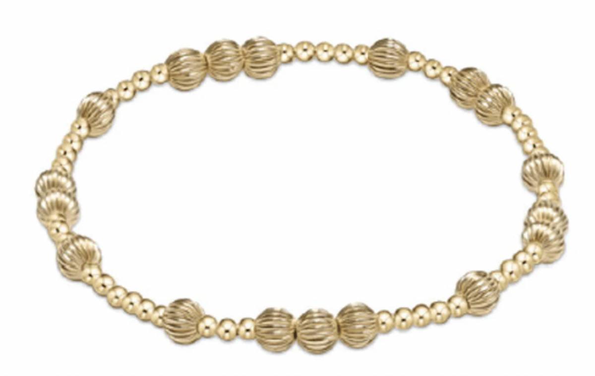 E Newton Extends Hope Unwritten Dignity 5mm Bead Bracelet Gold