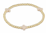 E Newton Extends Signature Cross Gold 3mm White
