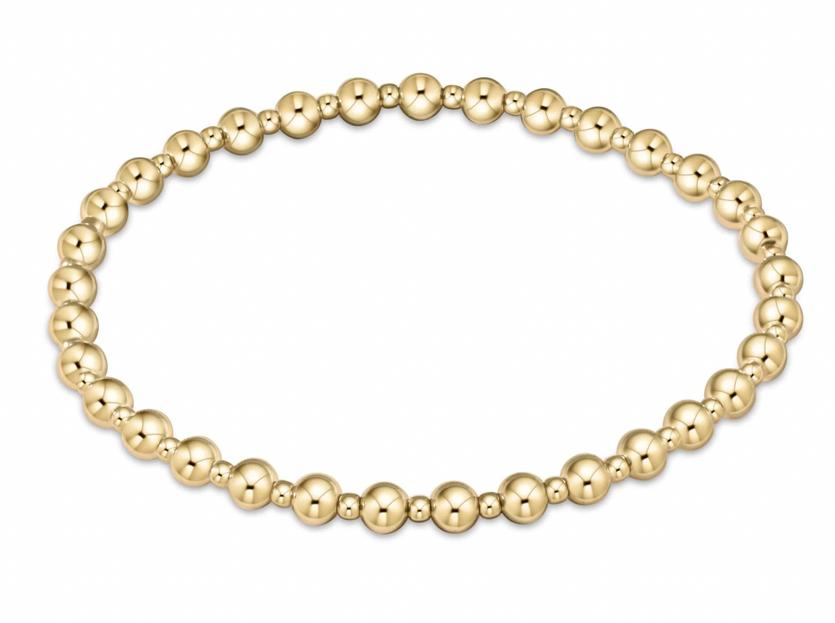 E Newton Classic Grateful Pattern 4mm Bead Bracelet