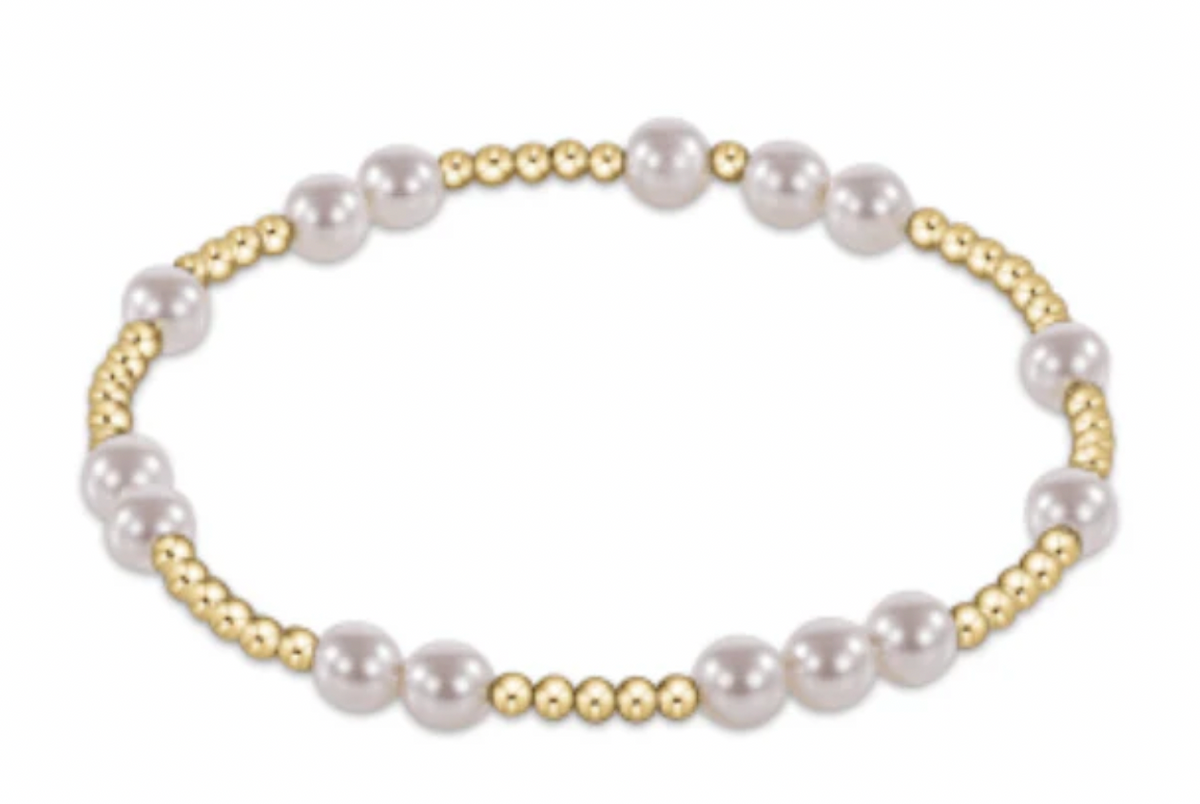 E Newton Extends Hope Unwritten 5mm Bead Bracelet Pearl
