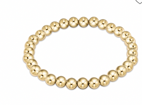 E Newton Classic Gold 6mm Bead Bracelet