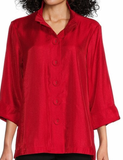 Multiples Button Front Shirt Red