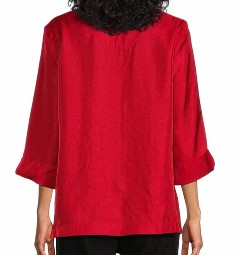Multiples Button Front Shirt Red