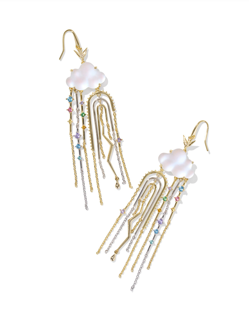 Kendra Scott Celeste Cloud Mixed Metal Statement Earrings Multi Mix