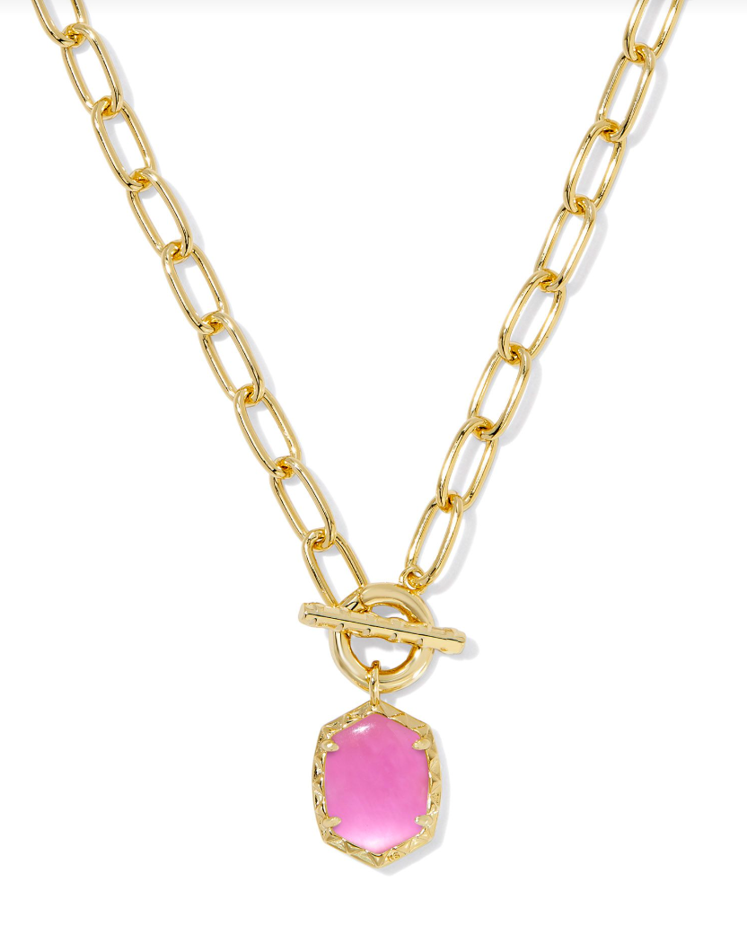 Kendra Scott Daphne Gold Link and Chain Necklace Azalea Illusion