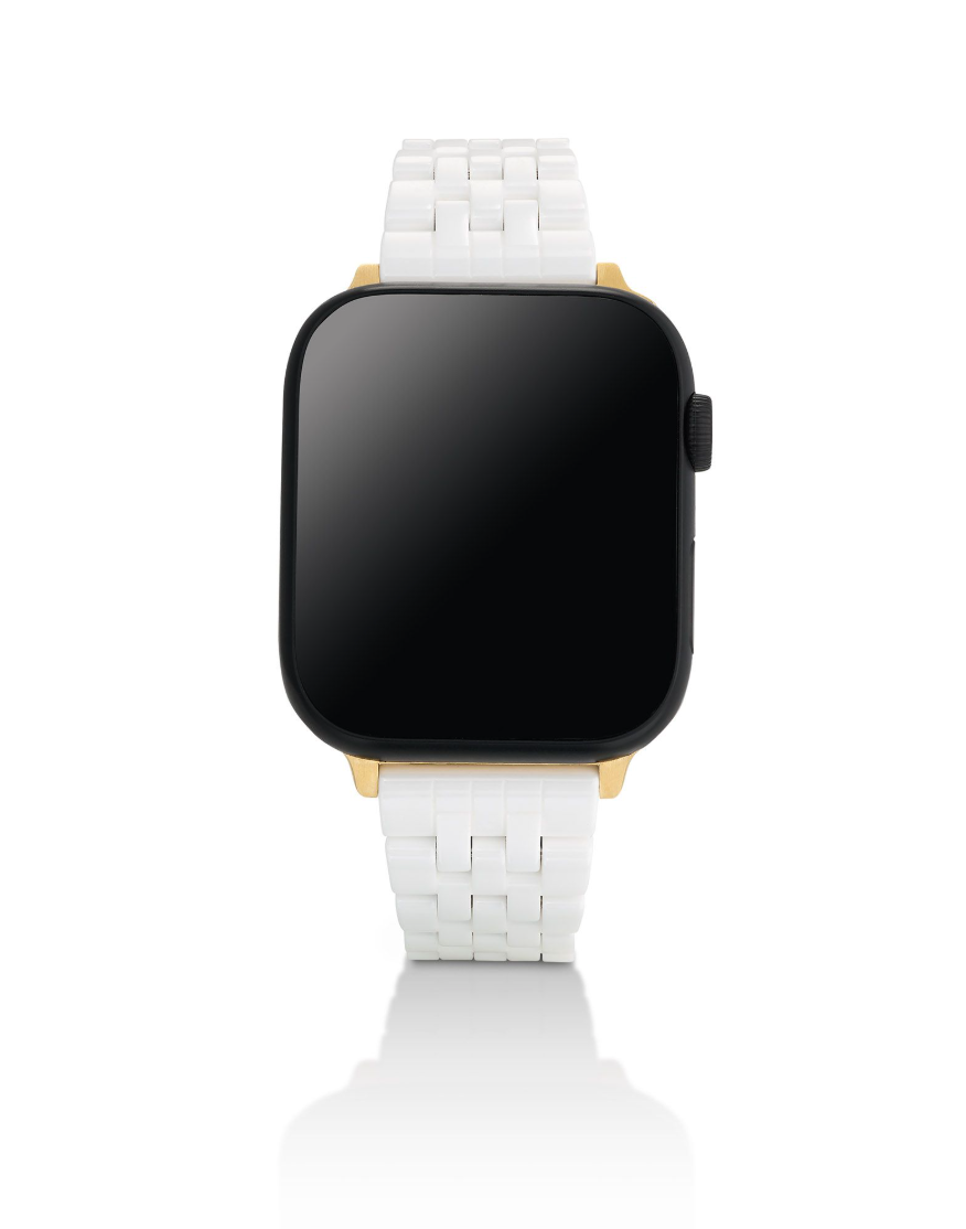 Kendra Scott Alex 5 Watch Band Gold White Ceramic
