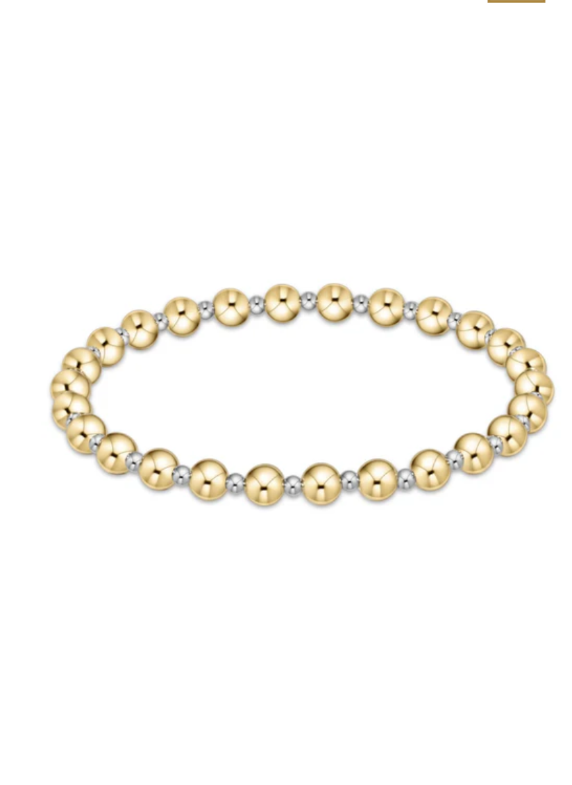 E Newton Classic Mixed Metal Grateful 6mm Bracelet