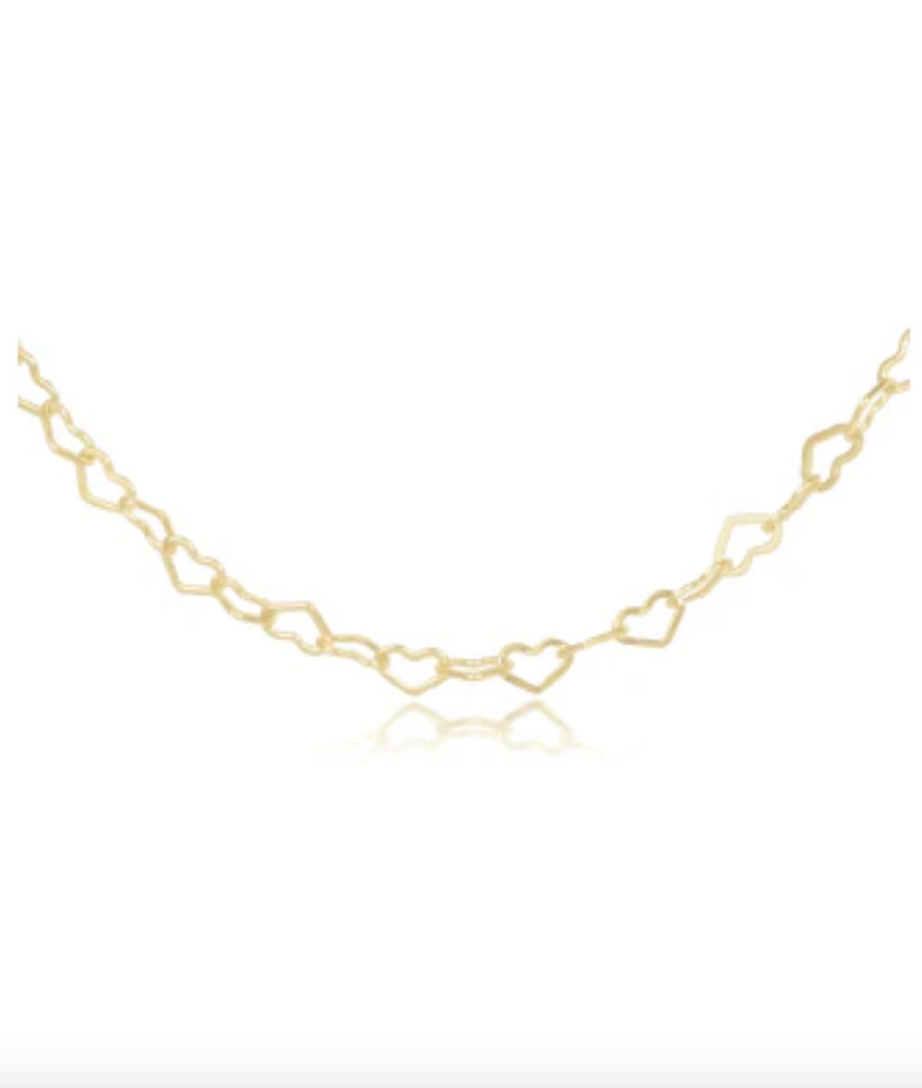 E Newton Gold Love Chain 15"
