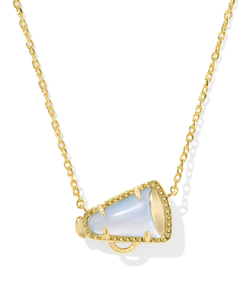Kendra Scott Cheer Gold Short Pendant Necklace Periwinkle Illusion