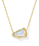 Kendra Scott Cheer Gold Short Pendant Necklace Periwinkle Illusion