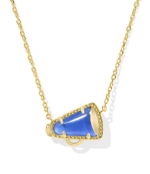 Kendra Scott Cheer Gold Short Pendant Necklace Cobalt Illusion