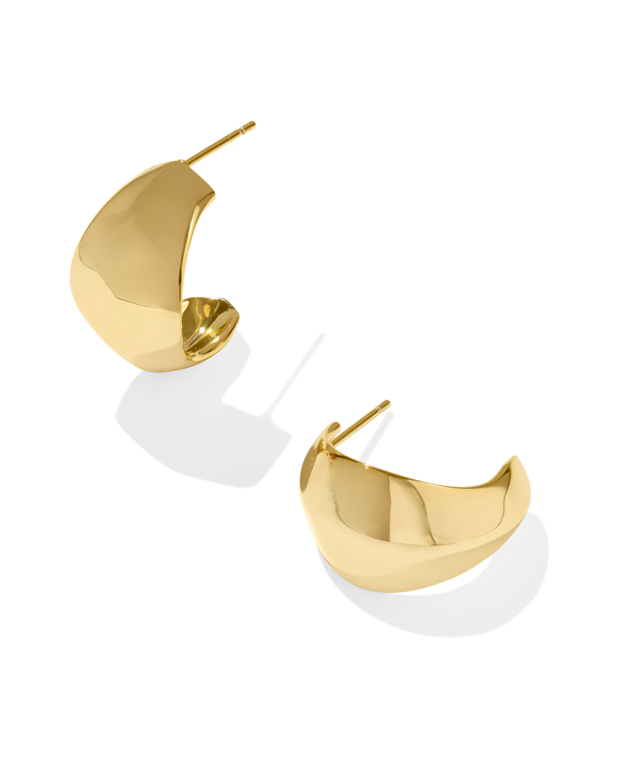 Kendra Scott Krista Metal Hoop Earrings Gold