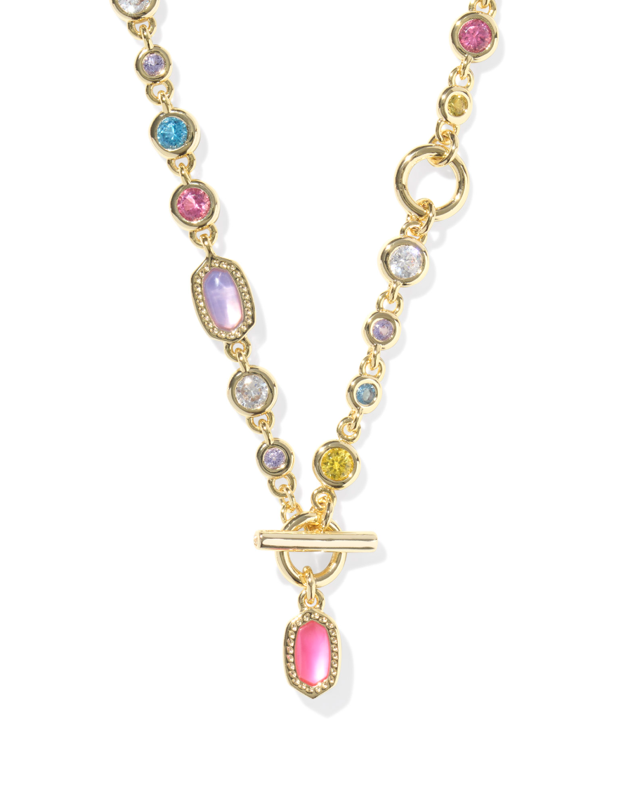 Kendra Scott Mini Elisa and Abbie Gold Strand Necklace Multi Mix