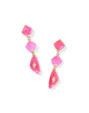 Kendra Scott Bianca Gold Pink Mix Linear Earrings