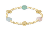 E Newton Signature Cross Admire Gold Pattern 3mm Bead Bracelet Hot Mess SS25