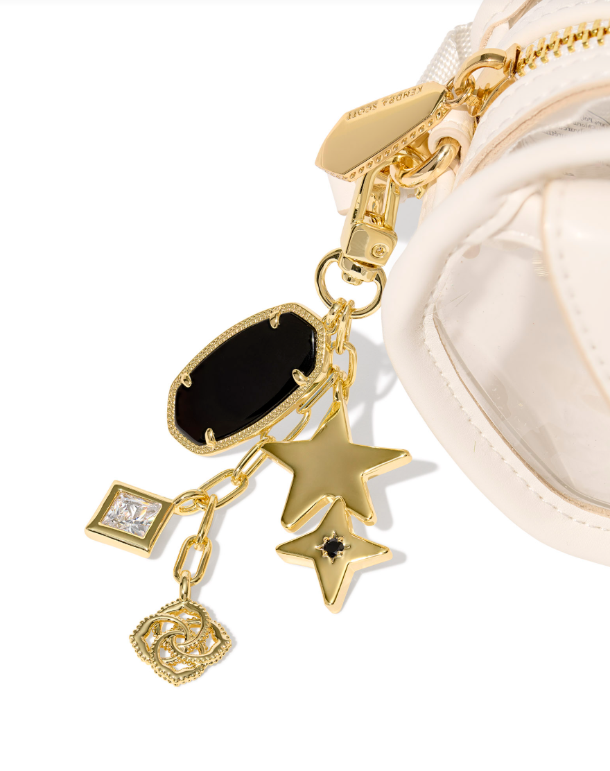 Kendra Scott Game Day Bag Charm Black Mix