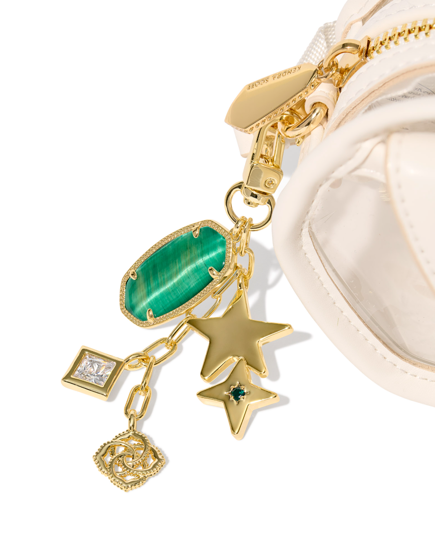 Kendra Scott Game Day Bag Charm Green Mix