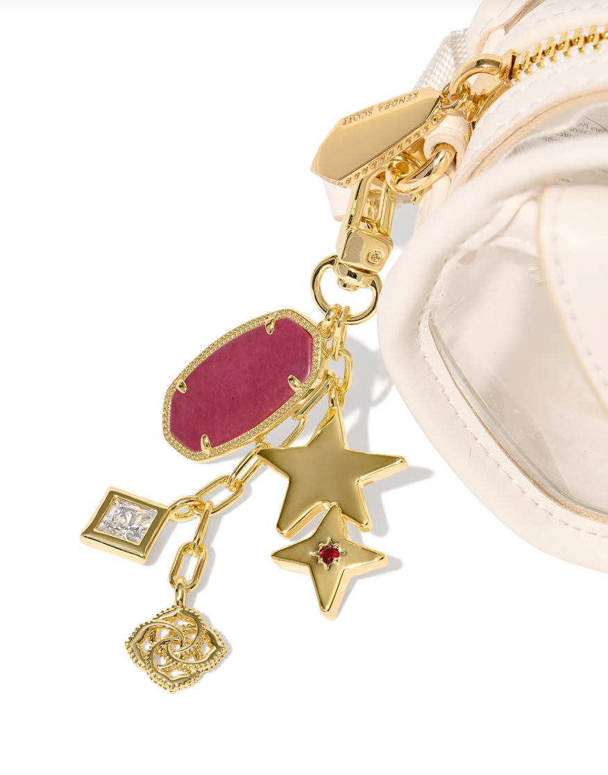 Kendra Scott Game Day Bag Charm Maroon Mix
