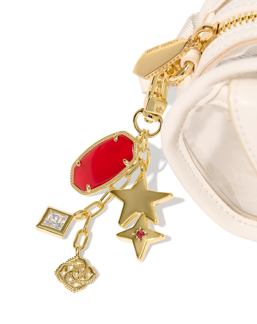 Kendra Scott Game Day Bag Charm Red Mix