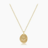 E Newton 16" Necklace Gold Inspire Love Small Gold Charm