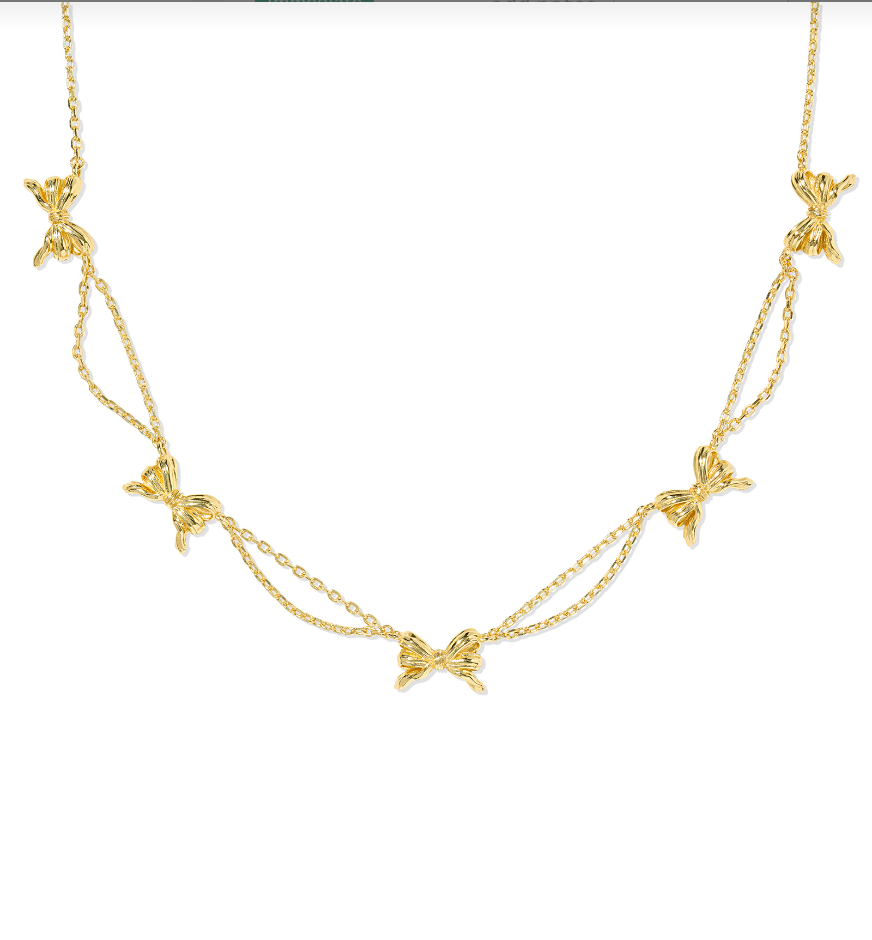 Kendra Scott Bow Gold Strand Necklace RESTOCK