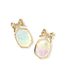 Kendra Scott Daphne Bow Gold Drop Earrings Ivory Illusion