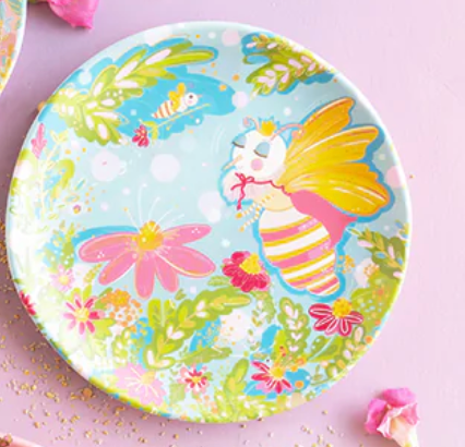 Glitterville Queen Bessy 8.75" Plate 4 Colors