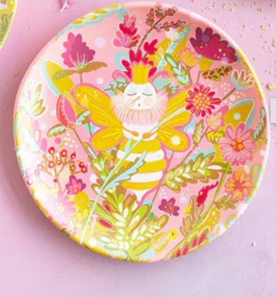 Glitterville Queen Bessy 8.75" Plate 4 Colors