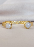 Easton Elle Misty Cuff Round Pearl Bracelet