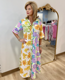 Patchwork Garden Shirt Dress