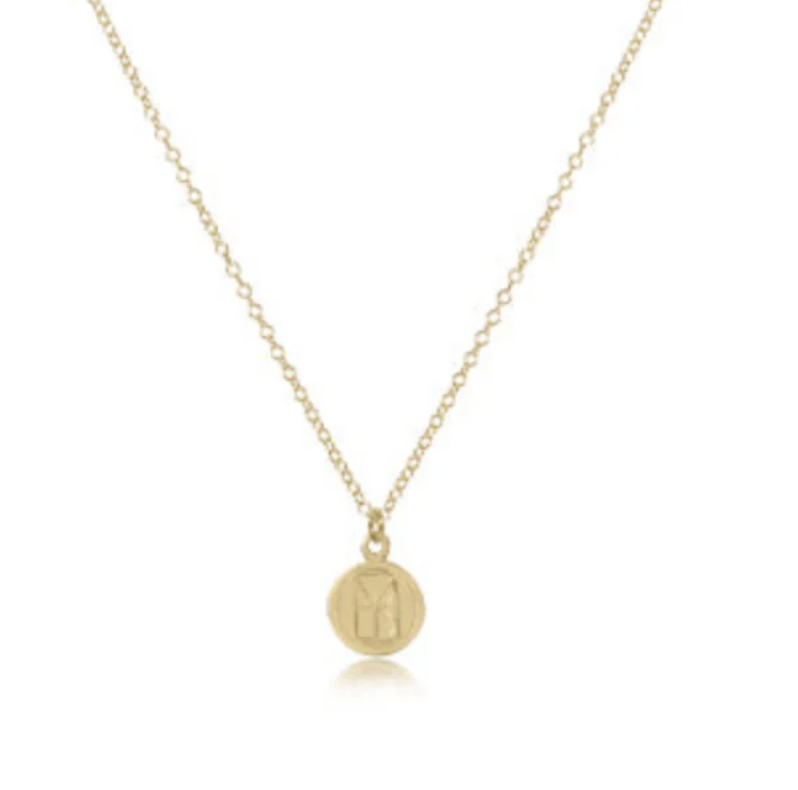 E Newton 16" Gold Necklace Be You Small Disc