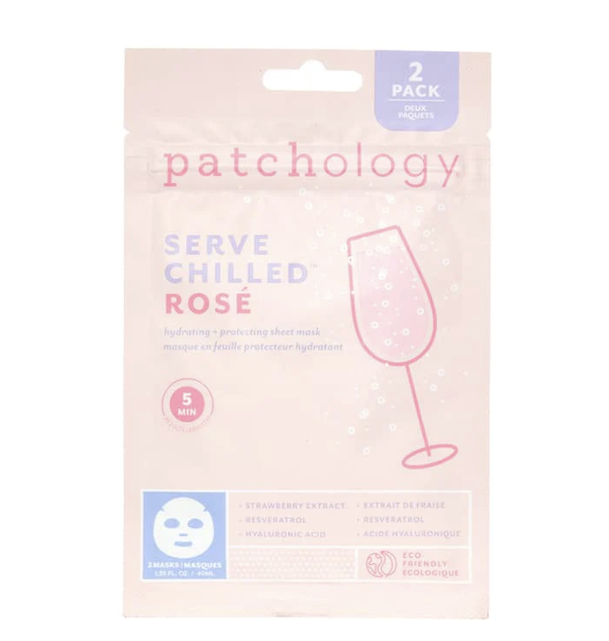 Patchology Serve Chilled Rose' Sheet Mask 2 Pack
