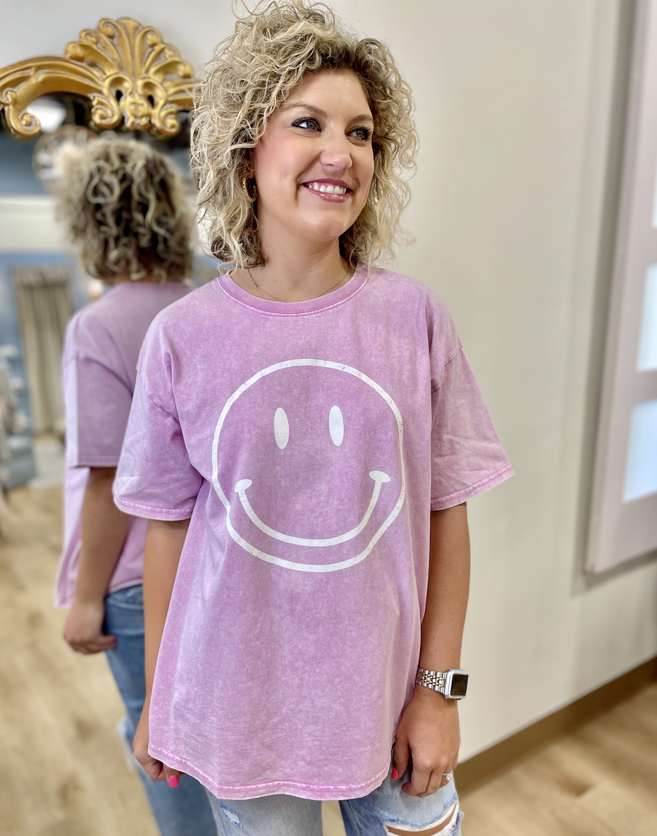 Smiles Galore Short Sleeve Top Pink